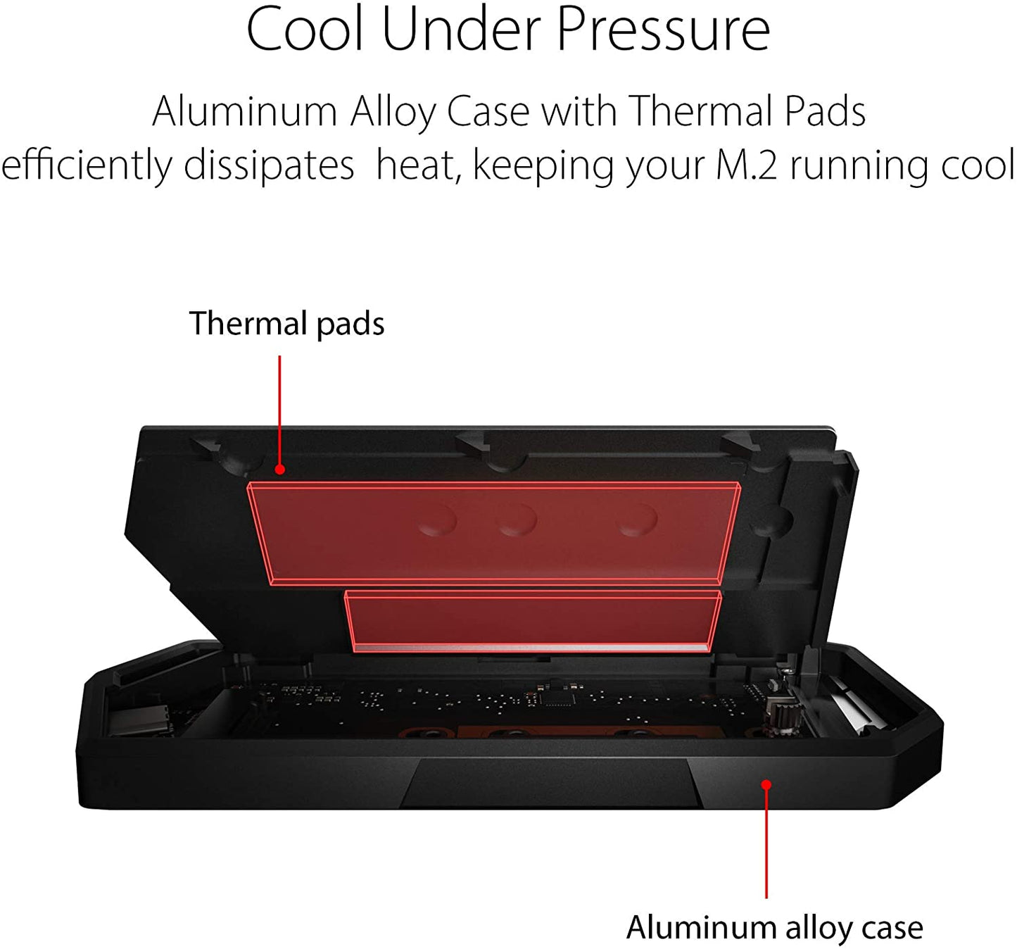 ASUS ROG STRIX Arion Aluminum Alloy M.2 Nvme SSD External Portable Enclosure Case Adapter, USB 3.2 Gen 2 Type-C (10 Gbps), USB-C to C and USB-C to a Cables, Fits Pcie 2280/2260/2242/2230 M Key/B+M Key