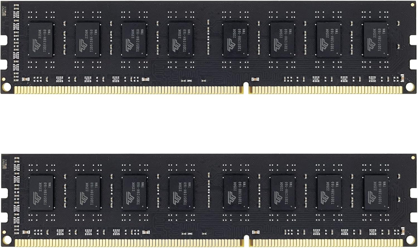 Timetec 8GB Kit(2X4Gb) DDR3 / DDR3L 1333Mhz PC3-10600 Non-Ecc Unbuffered 1.5V / 1.35V CL9 2Rx8 Low Density Dual Rank 240 Pin UDIMM Desktop PC Computer Memory RAM Module Upgrade (8GB Kit(2X4Gb))