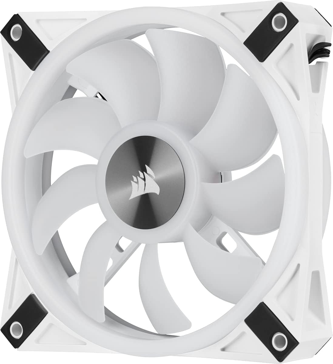 Corsair QL Series, Icue QL120 RGB, 120Mm RGB LED PWM White Fan, Single Fan