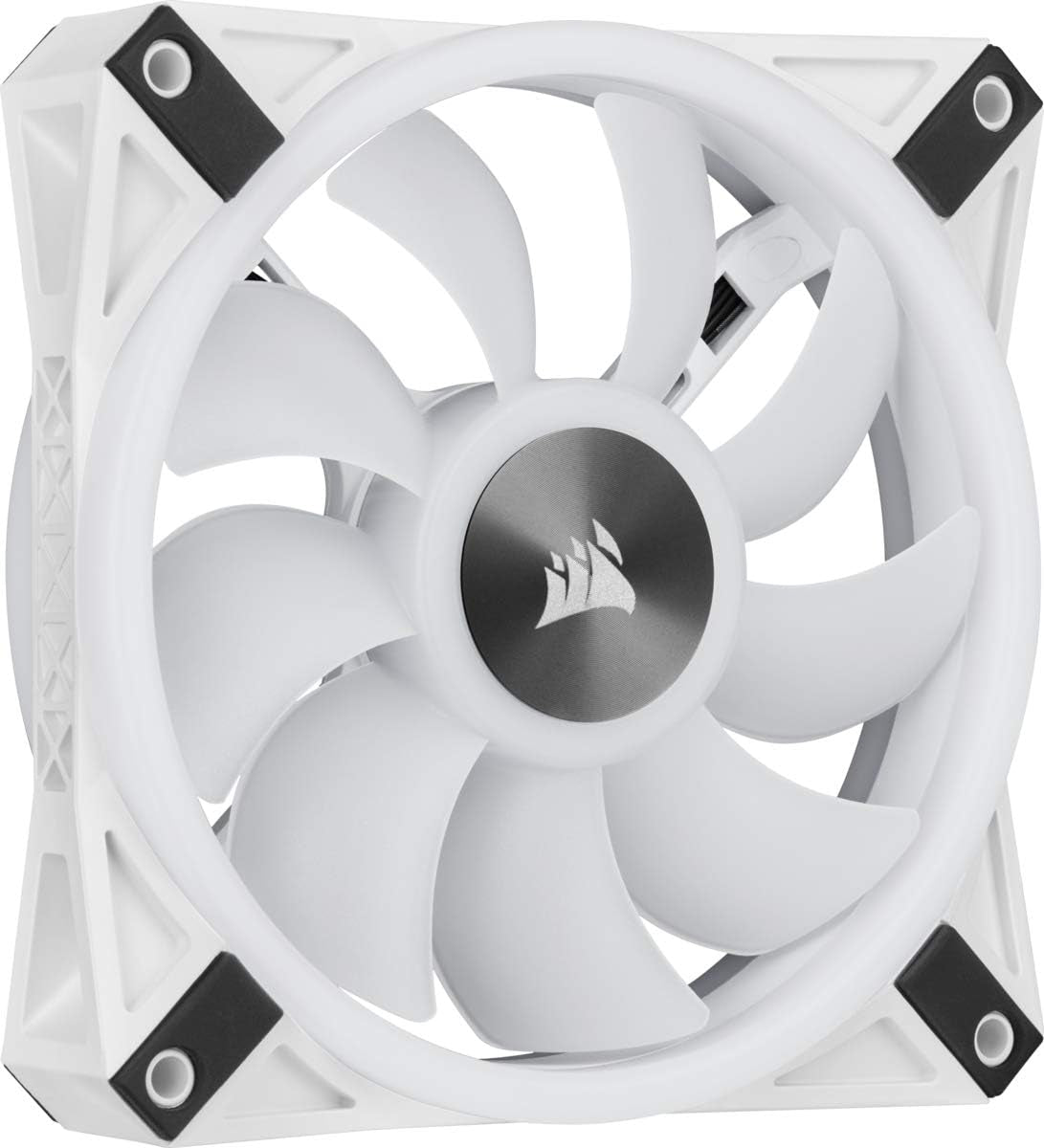 Corsair QL Series, Icue QL120 RGB, 120Mm RGB LED PWM White Fan, Single Fan