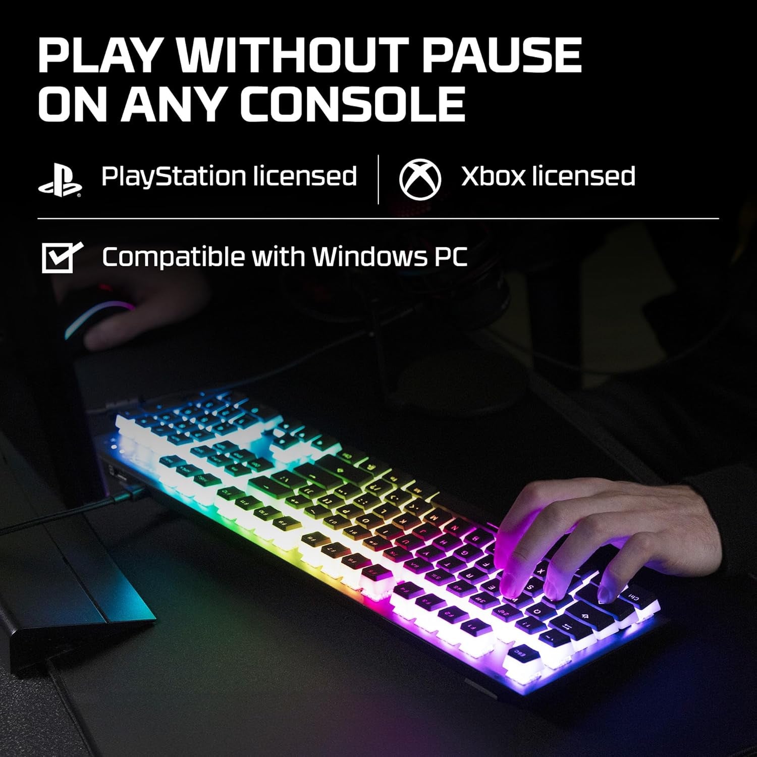 Hyperx Alloy Origins - Mechanical Gaming Keyboard, Software-Controlled Light & Macro Customization, Compact Form Factor, RGB LED Backlit - Clicky Hyperx Blue Switch,