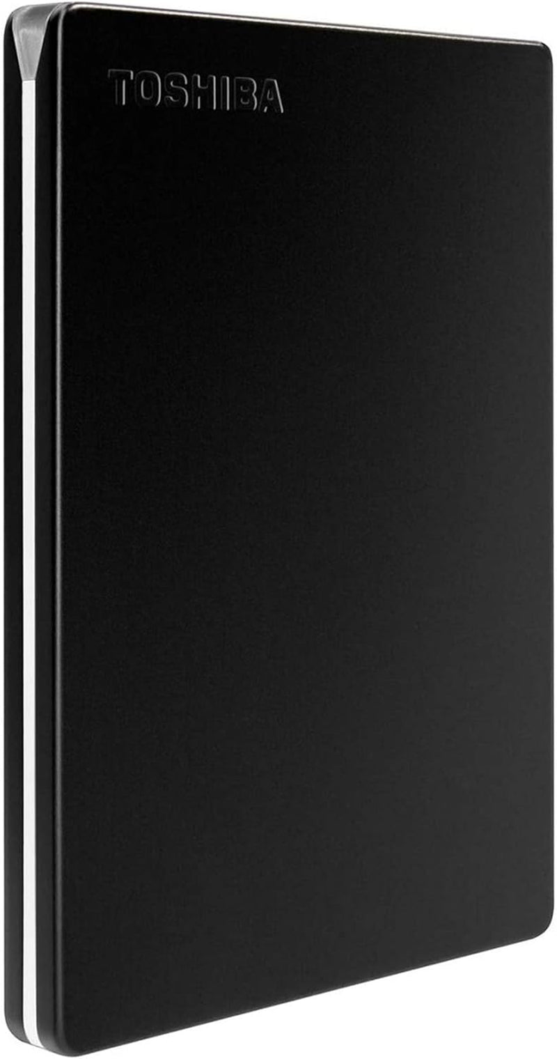 Toshiba Canvio Slim 2TB Portable External Hard Drive USB 3.0, Black - HDTD320XK3EA