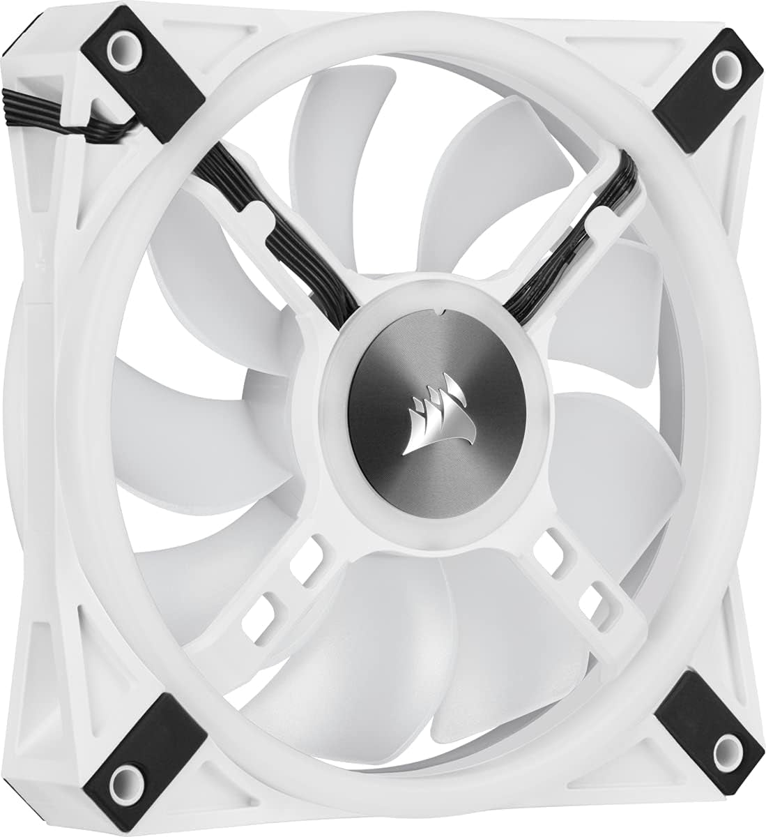 Corsair QL Series, Icue QL120 RGB, 120Mm RGB LED PWM White Fan, Single Fan