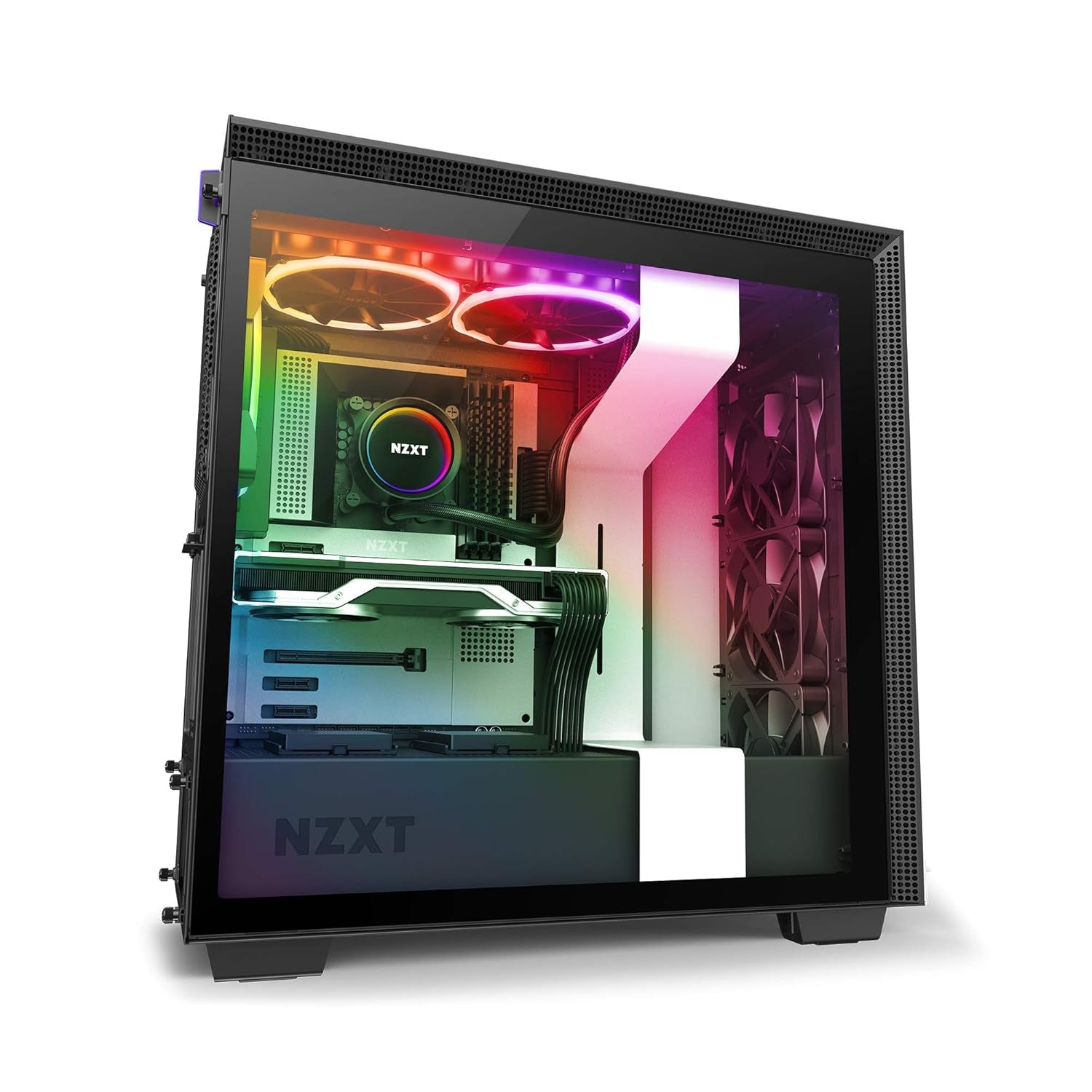 NZXT Kraken X63 RGB 280Mm - RL-KRX63-R1 - AIO RGB CPU Liquid Cooler - Rotating Infinity Mirror Design - Improved Pump - Powered by CAM V4 - RGB Connector - Aer RGB V2 140Mm Radiator Fans (2 Included)