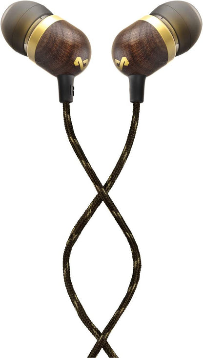 House of Marley Smile Jamaica: Wired Earphones with Microphone, Noise Isolating Design, and Sustainable Materials, Brass