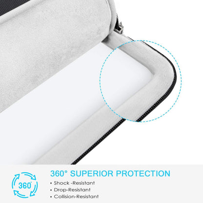 Lacdo 360° Protective Laptop Sleeve Case for 13 Inch New Macbook Air M4 A3240 2025, M3 A3113, M2 A2681, M1 A2337 | 13" Macbook Pro M2/M1 A2338 A2251 | 13" Ipad Air M3 / Ipad Pro M4 Computer Bag, Black