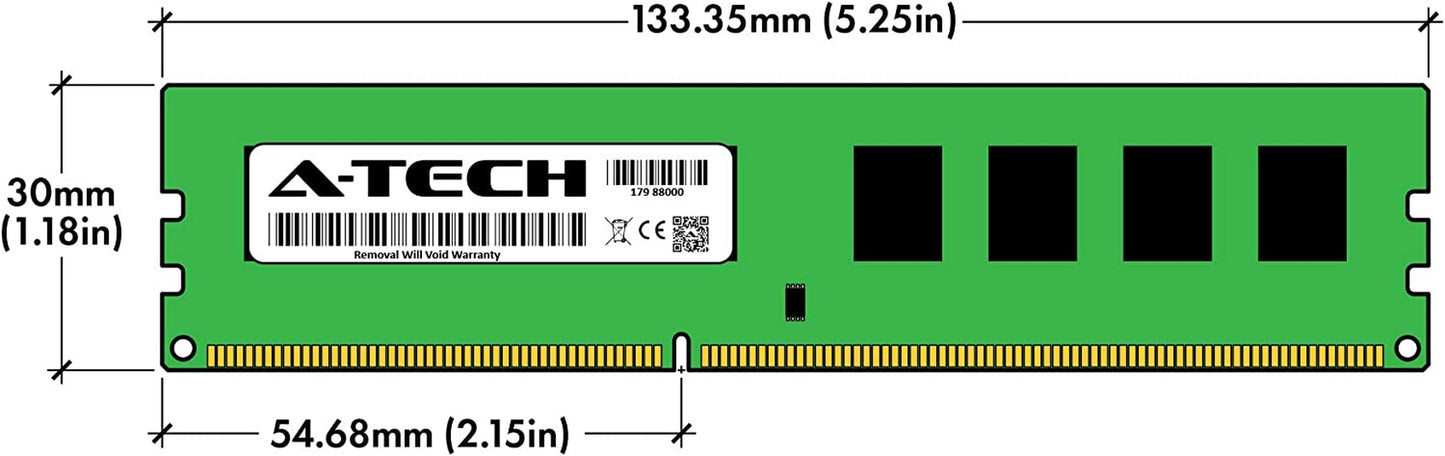 A-Tech 32GB (4X8Gb) DDR3 1600Mhz PC3-12800 CL11 DIMM 2Rx8 1.5V 240-Pin Non-Ecc UDIMM Desktop RAM Memory Modules