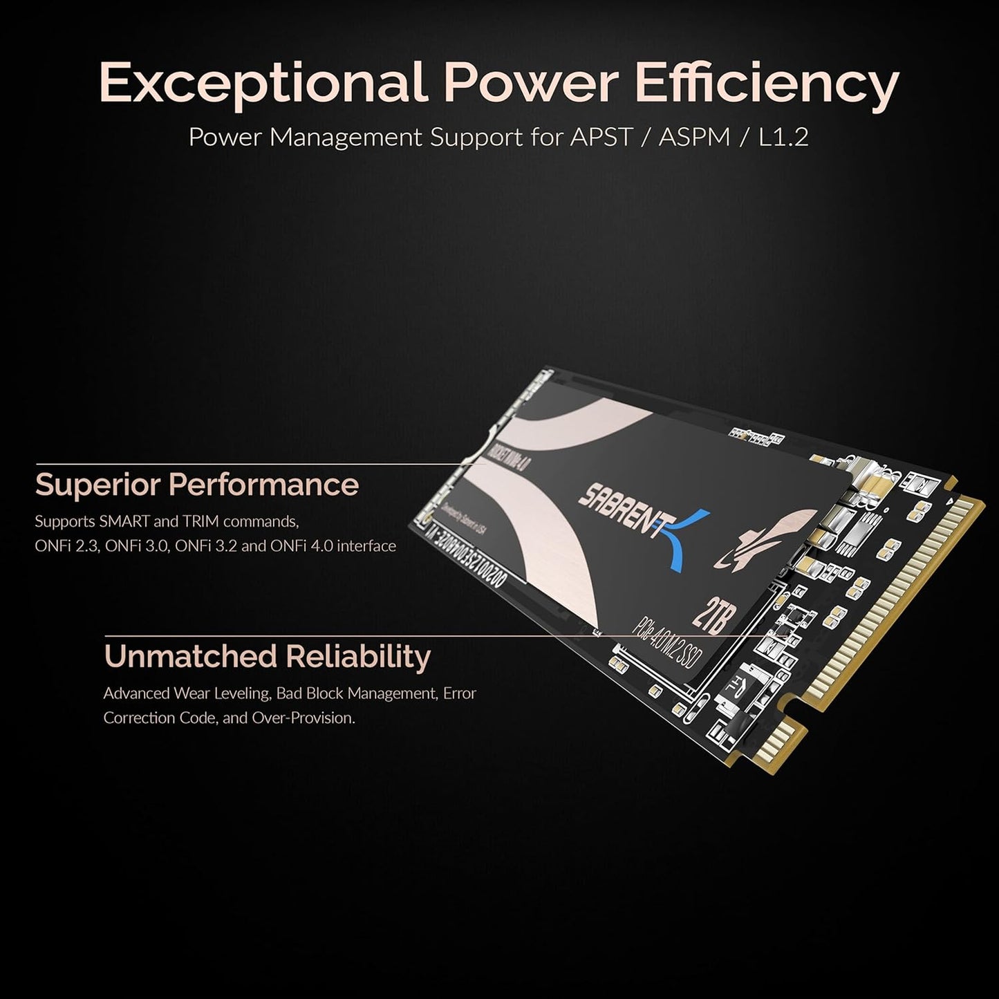SABRENT 2TB Rocket Nvme Pcie 4.0 M.2 2280 Internal SSD Maximum Performance Solid State Drive (Latest Version) (Sb-Rocket-Nvme4-2Tb).