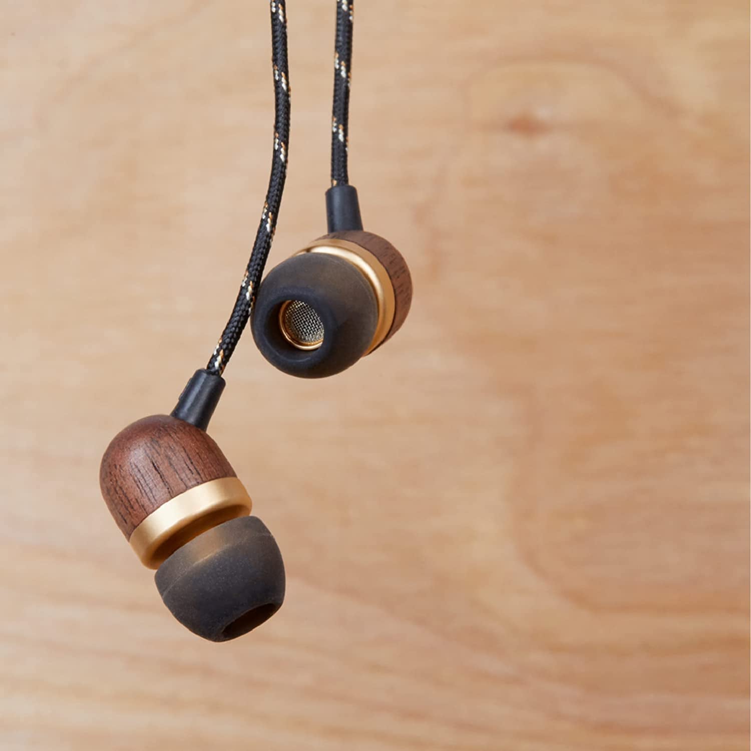 House of Marley Smile Jamaica: Wired Earphones with Microphone, Noise Isolating Design, and Sustainable Materials, Brass