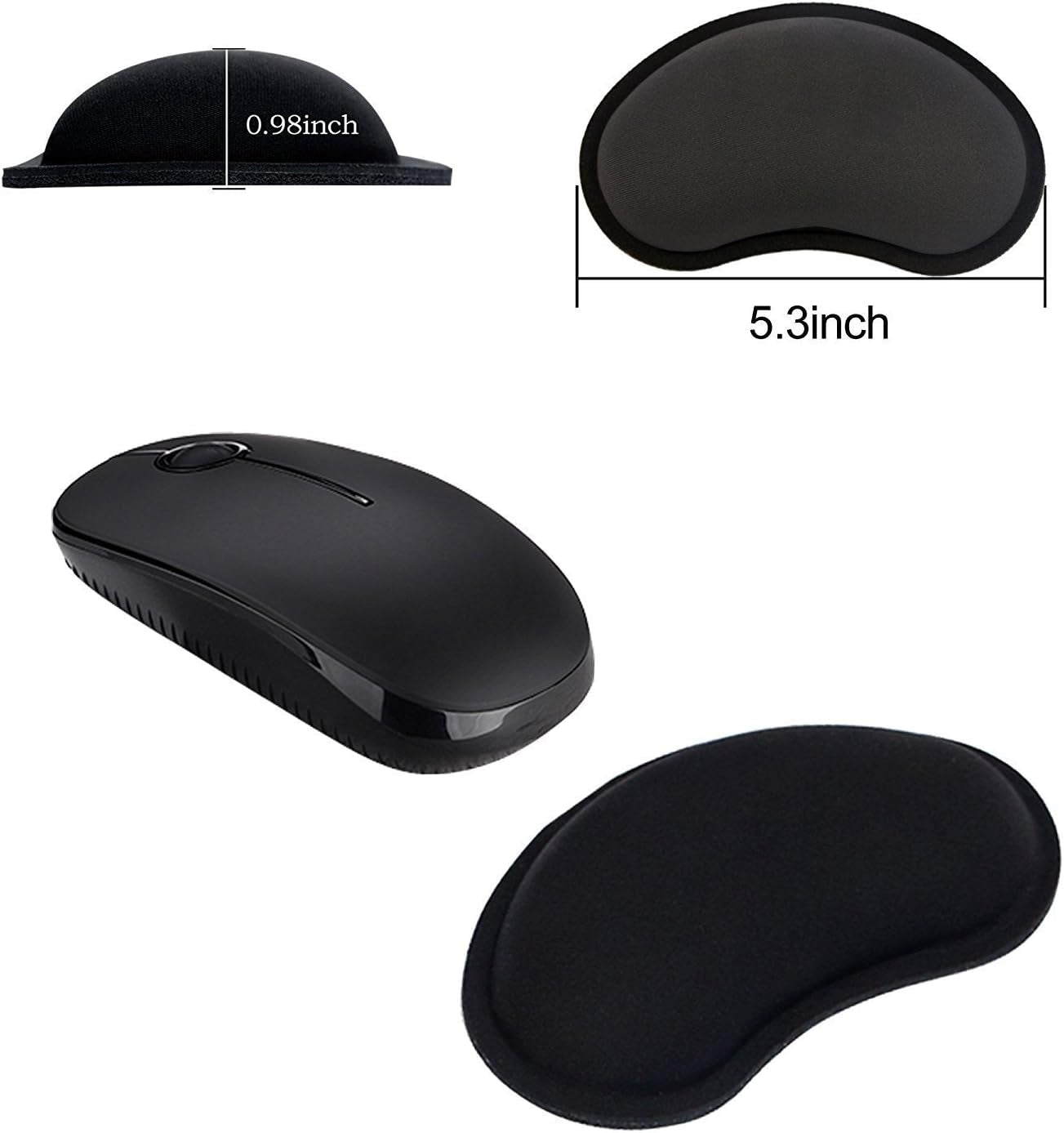 GEMEK Keyboard Wrist Rest Pad & Mouse Wrist Rest Support for Gaming Computer Laptop, Memory Foam Set for Easy Typing & Relief Getting Hand Hurt and Carpal Tunnel Syndrome Pain