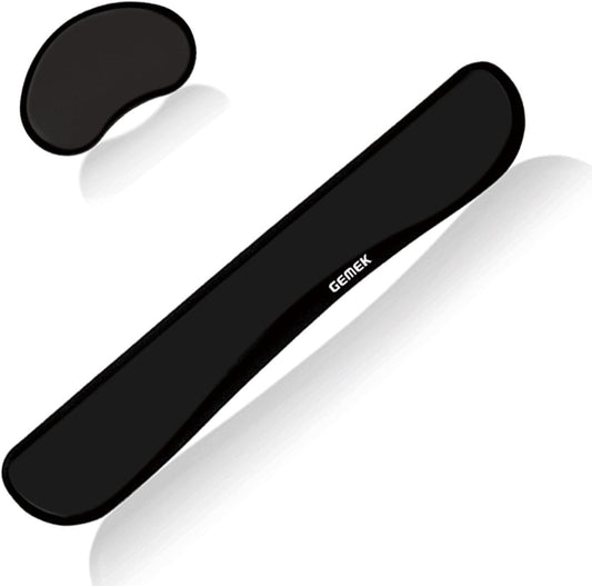 GEMEK Keyboard Wrist Rest Pad & Mouse Wrist Rest Support for Gaming Computer Laptop, Memory Foam Set for Easy Typing & Relief Getting Hand Hurt and Carpal Tunnel Syndrome Pain