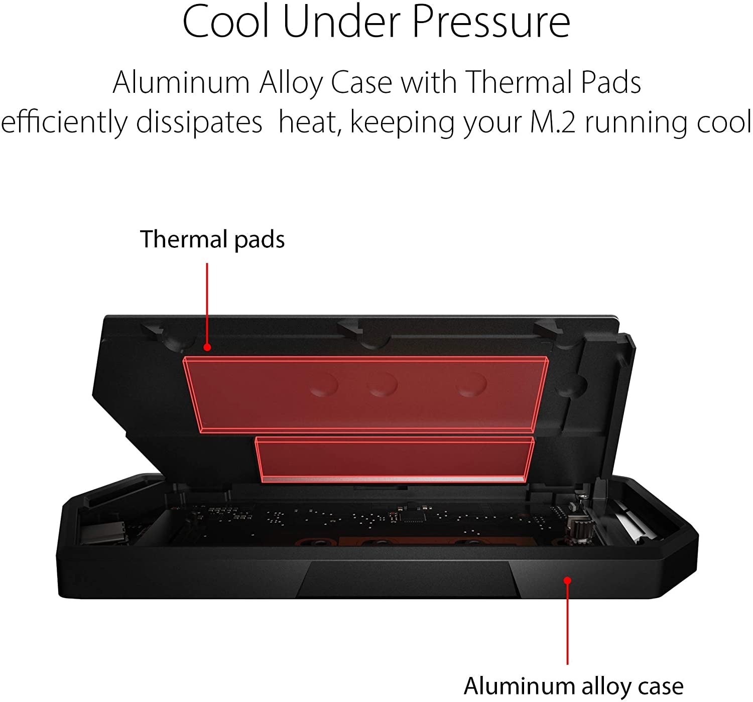 ASUS ROG STRIX Arion Aluminum Alloy M.2 Nvme SSD External Portable Enclosure Case Adapter, USB 3.2 Gen 2 Type-C (10 Gbps), USB-C to C and USB-C to a Cables, Fits Pcie 2280/2260/2242/2230 M Key/B+M Key