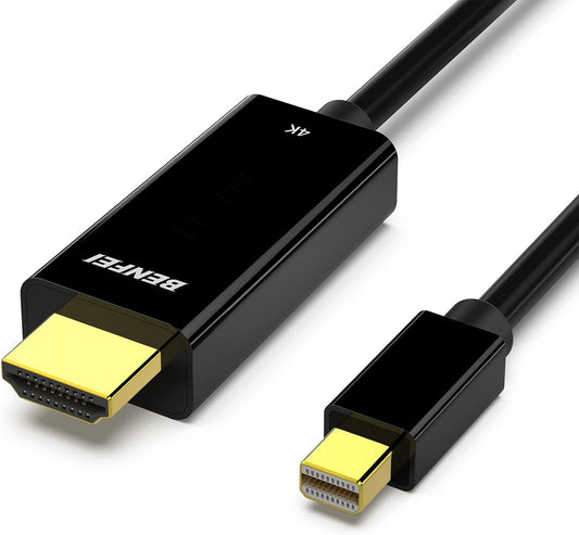 Mini Displayport to HDMI Cable, Benfei 4K Mini DP to HDMI 6 Feet Cable (Thunderbolt Compatible) with Macbook Air/Pro, Surface Pro/Dock, Monitor, Projector