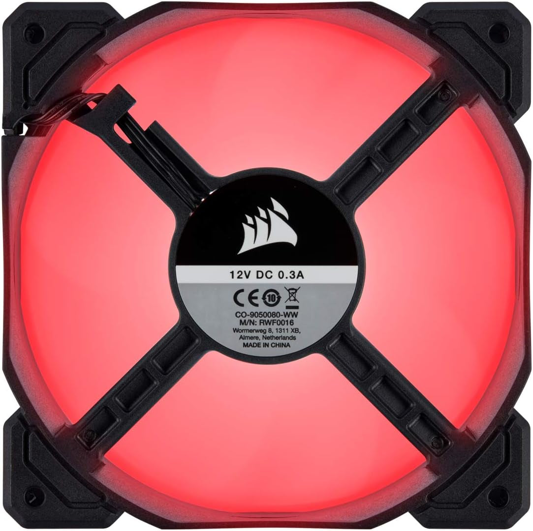 Corsair AF120 LED Low Noise Cooling Fan - 120 Mm, 4.72 Inches, Desktop Compatible