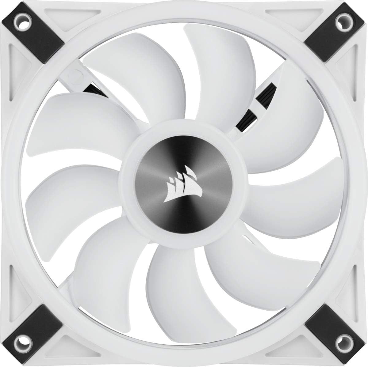 Corsair QL Series, Icue QL120 RGB, 120Mm RGB LED PWM White Fan, Single Fan
