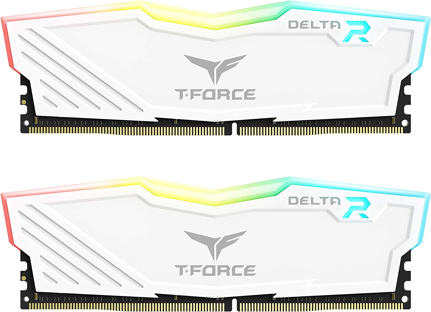TEAMGROUP T-Force Delta RGB DDR4 32GB (2X16Gb) 3200Mhz (PC4-25600) CL16 Desktop Memory Module Ram TF4D432G3200HC16FDC01 - White