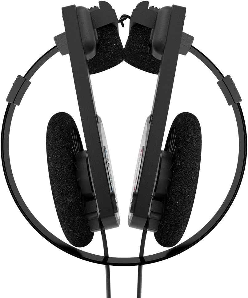 Koss Porta Pro Black On-Ear Headphones, Retro Style, Collapsible Design, Case Included, Black