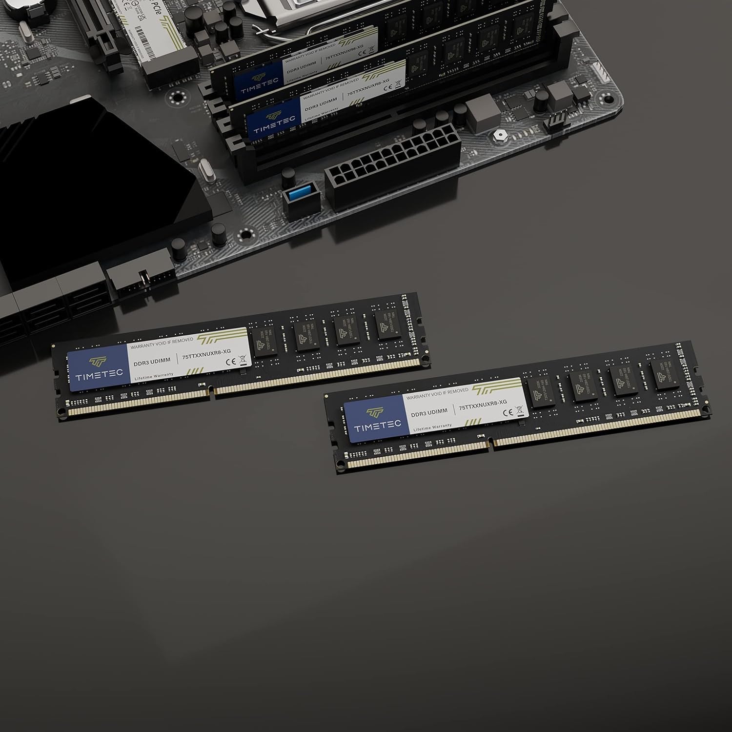 Timetec 8GB Kit(2X4Gb) DDR3 / DDR3L 1333Mhz PC3-10600 Non-Ecc Unbuffered 1.5V / 1.35V CL9 2Rx8 Low Density Dual Rank 240 Pin UDIMM Desktop PC Computer Memory RAM Module Upgrade (8GB Kit(2X4Gb))