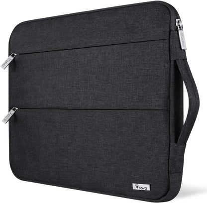 Voova 13 13.6 Inch Laptop Sleeve Case Compatible with Macbook Air/Macbook Pro 13 M2/M1,13.5 Surface Laptop 5/4, Surface Pro X / 9/8, Ipad Pro 12.9, Waterproof Computer Bag Cover with Handle, Black