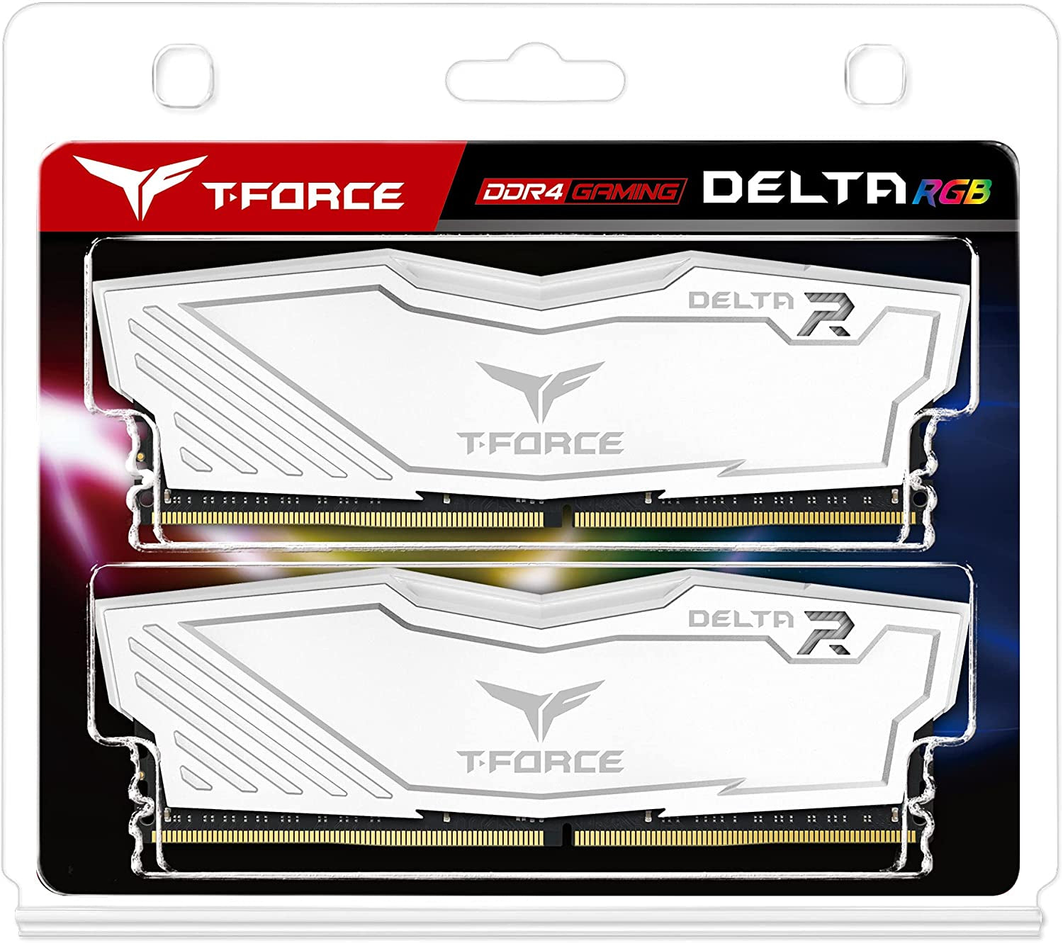 TEAMGROUP T-Force Delta RGB DDR4 32GB (2X16Gb) 3200Mhz (PC4-25600) CL16 Desktop Memory Module Ram TF4D432G3200HC16FDC01 - White