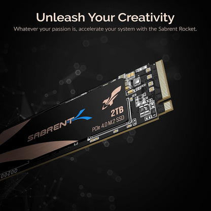 SABRENT 2TB Rocket Nvme Pcie 4.0 M.2 2280 Internal SSD Maximum Performance Solid State Drive (Latest Version) (Sb-Rocket-Nvme4-2Tb).