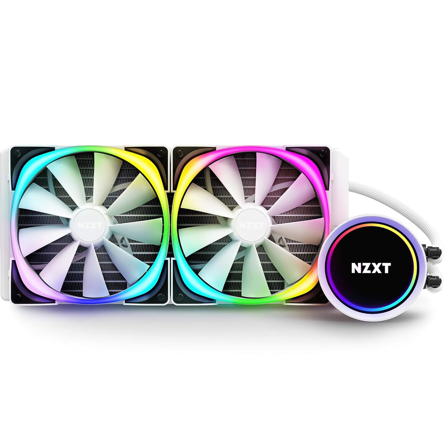 NZXT Kraken X63 RGB 280Mm - RL-KRX63-R1 - AIO RGB CPU Liquid Cooler - Rotating Infinity Mirror Design - Improved Pump - Powered by CAM V4 - RGB Connector - Aer RGB V2 140Mm Radiator Fans (2 Included)