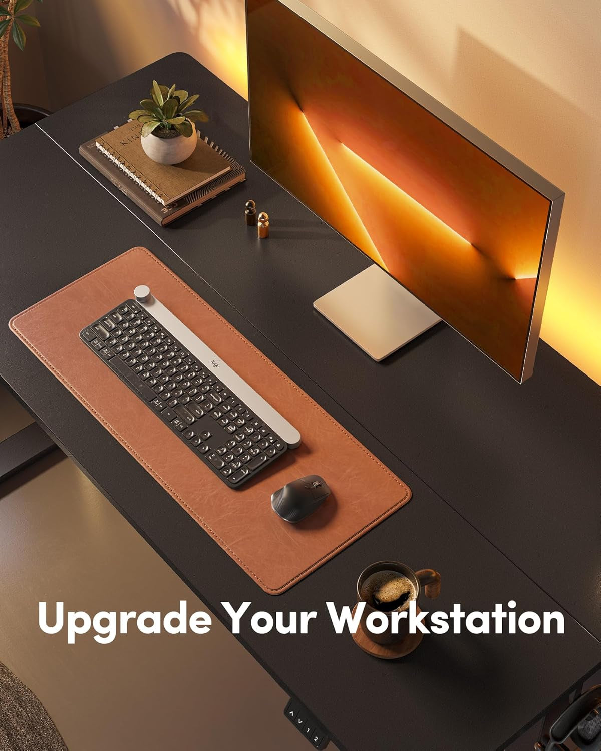 FEZIBO Electric Standing Desk, Height Adjustable Stand up Desk, 40 X 24 Inches Sit Stand Home Office Desk, Computer Desk, Black