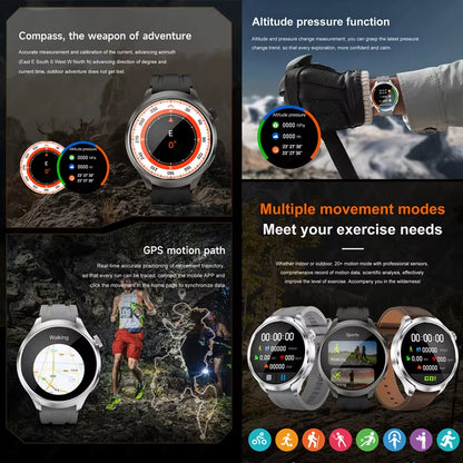 2025 New for HUAWEI Outdoor Sports Smart Watch Men AMOLED Screen NFC GPS Compass Heart Rate Waterproof Bluetooth Call Smartwatch