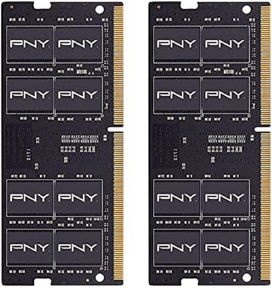 PNY Performance 16GB (2X8Gb) DDR4 DRAM 2400Hz (PC4-19200) CL17 1.2V Dual Channel Notebook/Laptop (SODIMM) Computer Memory Kit – MN16GK2D42400