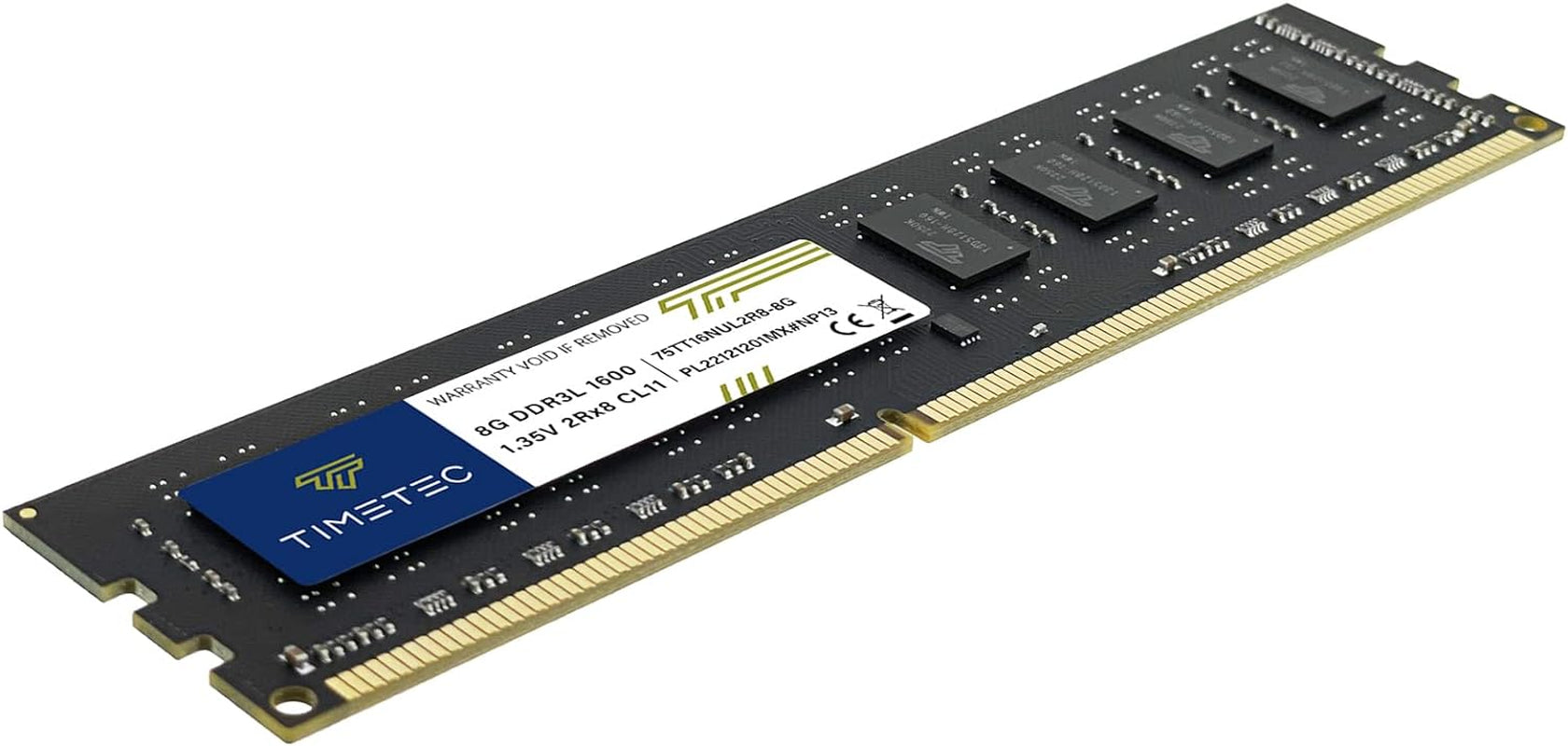Timetec 80GB Kit(10X8Gb) DDR3L / DDR3 1600Mhz (DDR3L-1600) PC3L-12800 / PC3-12800 Non-Ecc Unbuffered 1.35V/1.5V CL11 2Rx8 Dual Rank 240 Pin UDIMM Desktop PC Computer Memory RAM(SDRAM) Module Upgrade