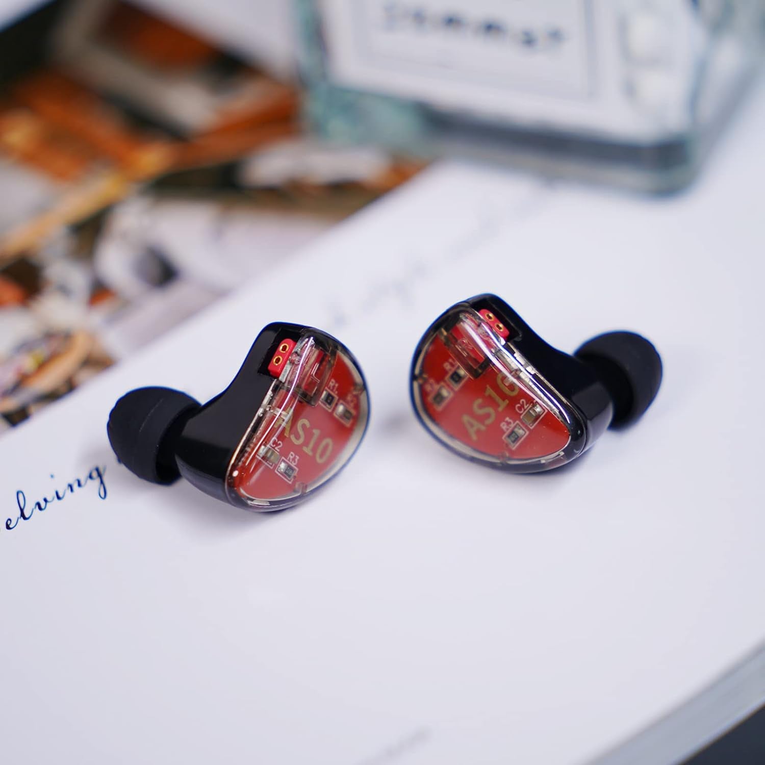 Linsoul KZ AS10 5BA Hifi Stereo In-Ear Earphone High Resolution Earbud Headphone with 0.75Mm 2 Pin Cable, Five Balanced Armature Drivers, Noise Cancelling(Without Mic, Black)