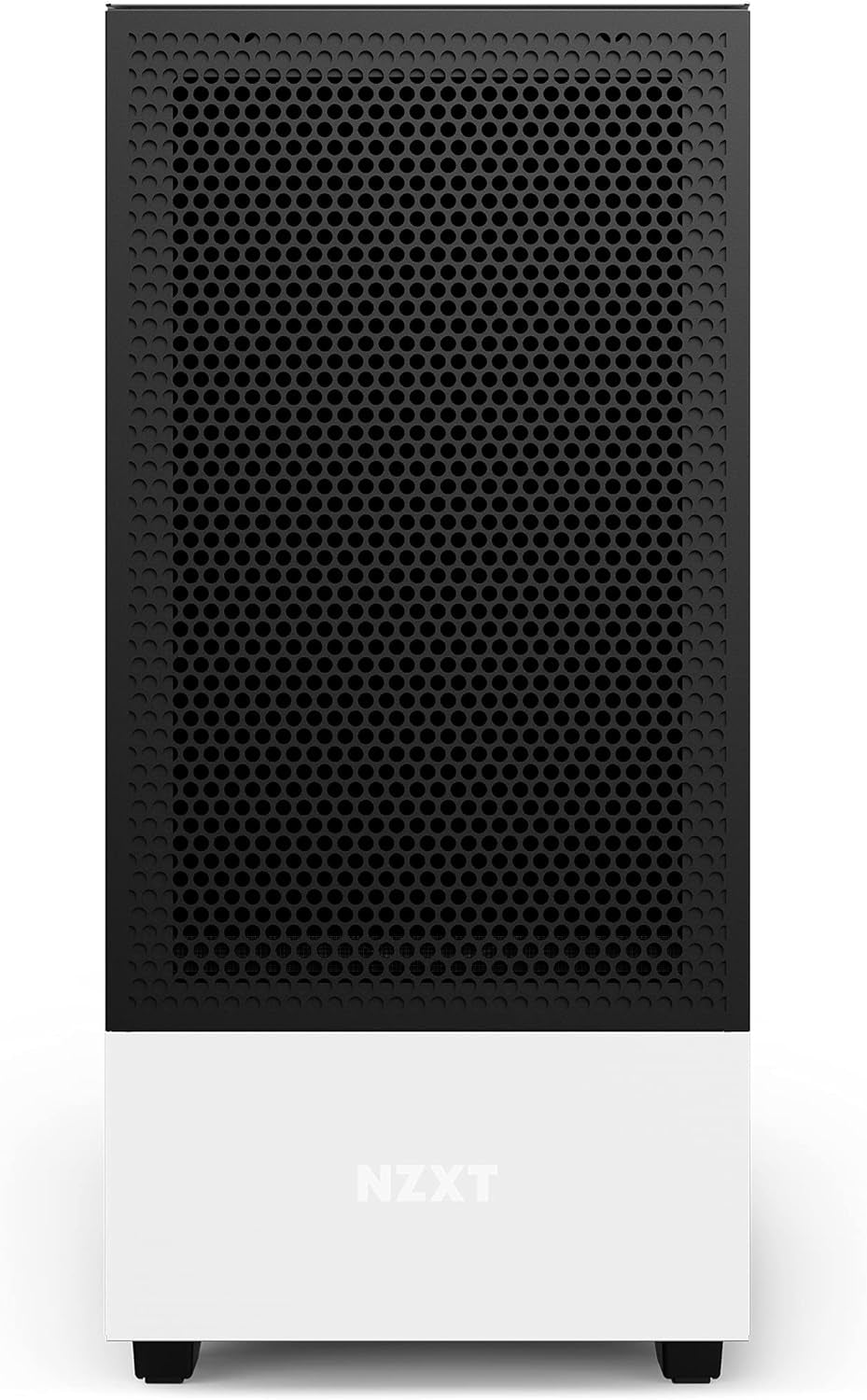 NZXT H510 Flow - CA-H52FW-01 - Compact ATX Mid-Tower PC Gaming Case - Perforated Front Panel - Tempered Glass Side Panel - Cable Management System - Water-Cooling Ready - White/Black