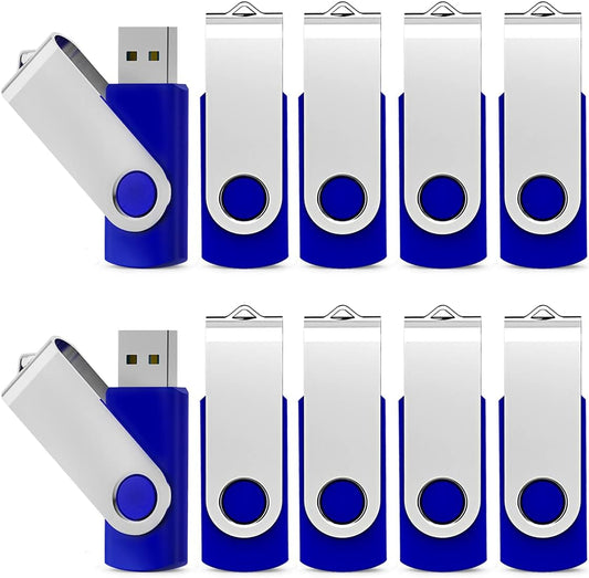 KEXIN USB Flash Drive 32Gb Thumb Drive 10 Pack 32 GB Flash Drives Bulk, Blue