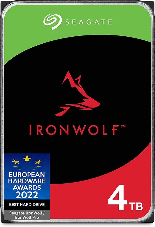 Seagate Ironwolf 4TB NAS Internal Hard Drive HDD – CMR 3.5 Inch SATA 6Gb/S 5900 RPM 64MB Cache for RAID Network Attached Storage – Frustration Free Packaging (ST4000VNZ08)