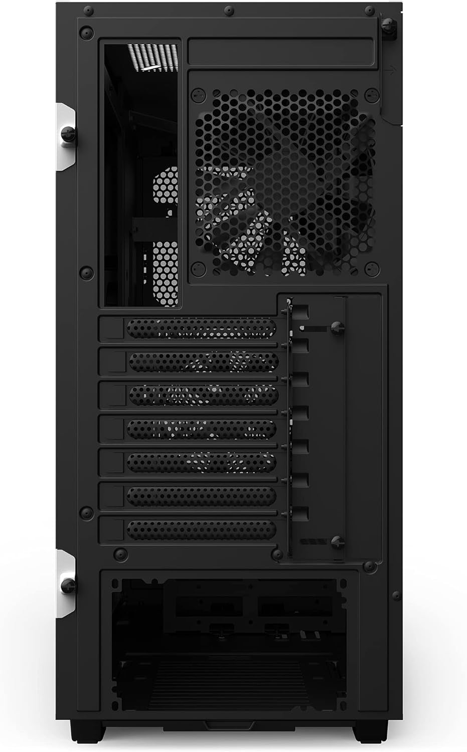 NZXT H510 Flow - CA-H52FW-01 - Compact ATX Mid-Tower PC Gaming Case - Perforated Front Panel - Tempered Glass Side Panel - Cable Management System - Water-Cooling Ready - White/Black